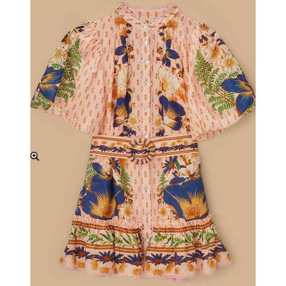 Farm Rio Beaded Fabric Tropical Belt - Picture 4 of 5